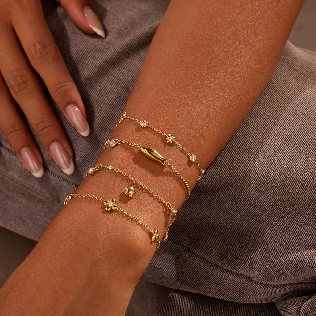 Titanium Steel Bracelet 18K Gold