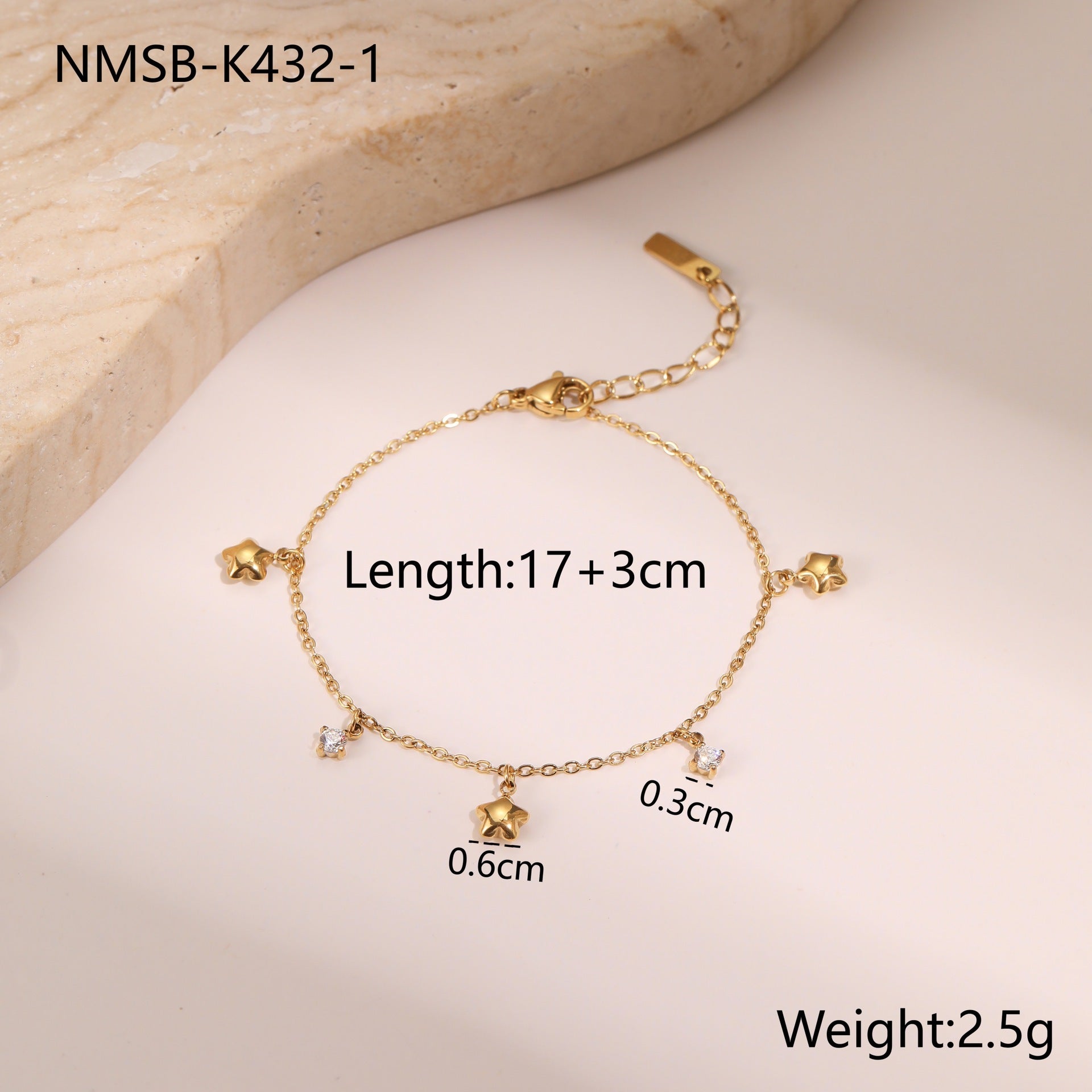 Titanium Steel Bracelet 18K Gold