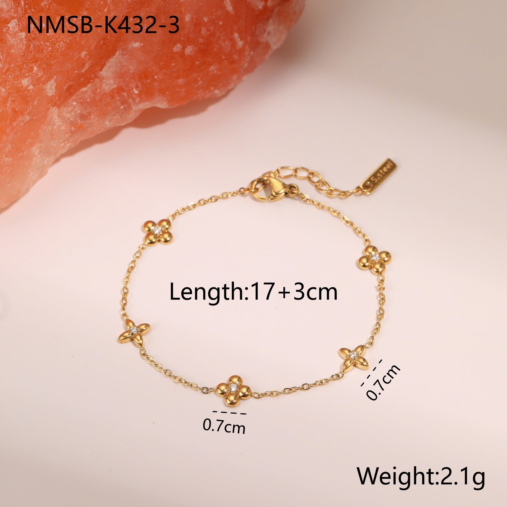 Titanium Steel Bracelet 18K Gold