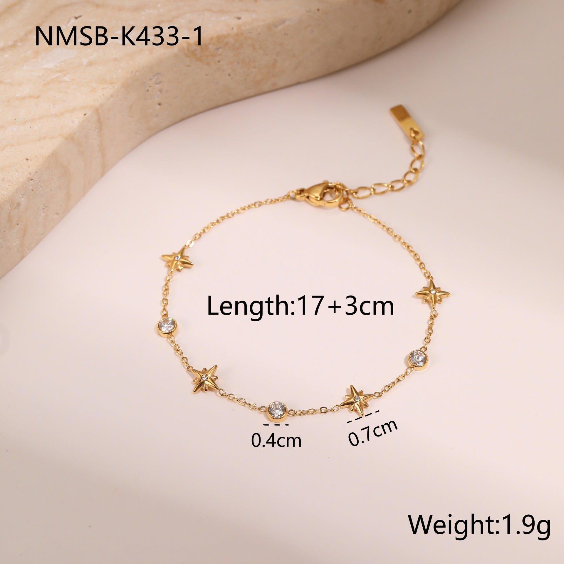 Titanium Steel Bracelet 18K Gold